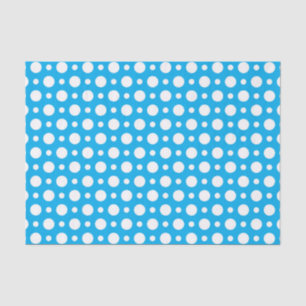 BLUE & WHITE POLKA DOTS PATTERN TISSUE PAPER