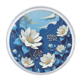 Blue & White Porcelain Phone Case – Traditional Ch Silver Finish Lapel Pin