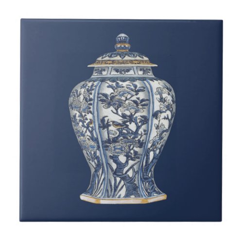 Blue  White Porcelain Vase by Vision Studio Ceramic Tile