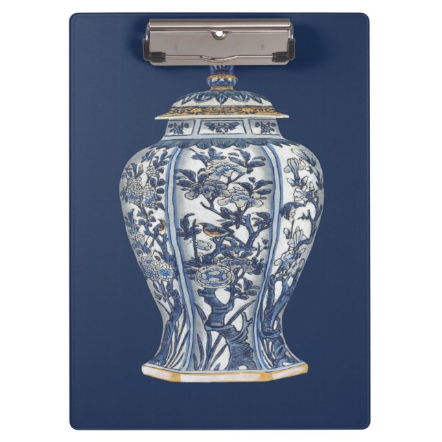 Blue & White Porcelain Vase by Vision Studio Clipboard (Front)