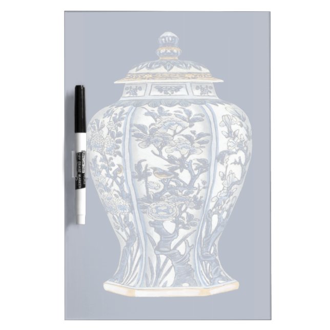 Blue & White Porcelain Vase by Vision Studio Dry Erase Board (Front)