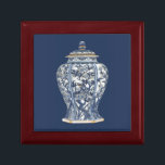 Blue & White Porcelain Vase by Vision Studio Gift Box<br><div class="desc">An alluring blue and white porcelain vase,  covered in intricate floral designs. A Vision Studio creation,  this amazing piece would look great on your wall. Get yours today!</div>