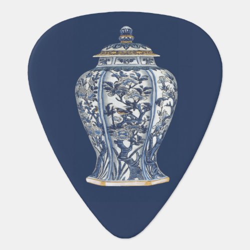 Blue  White Porcelain Vase by Vision Studio Guitar Pick