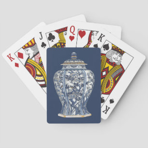 Blue & White Porcelain Vase by Vision Studio Poker Cards