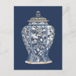 Blue &amp; White Porcelain Vase by Vision Studio Postcard