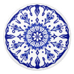 Blue &amp; White Portuguese Azulejo Vibe Ceramic Knob