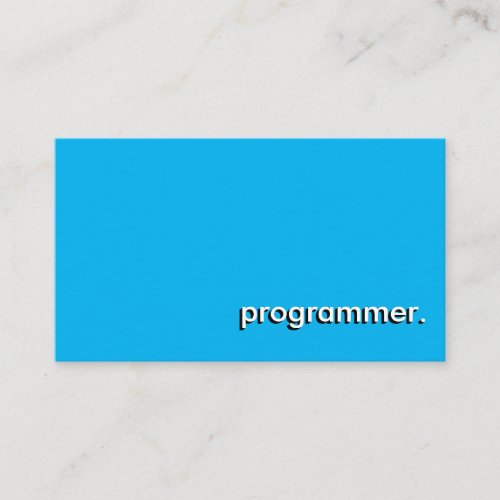 Blue White Programmer Simple Business Card