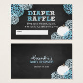 Blue White Pumpkin baby shower raffle tickets (Front & Back)