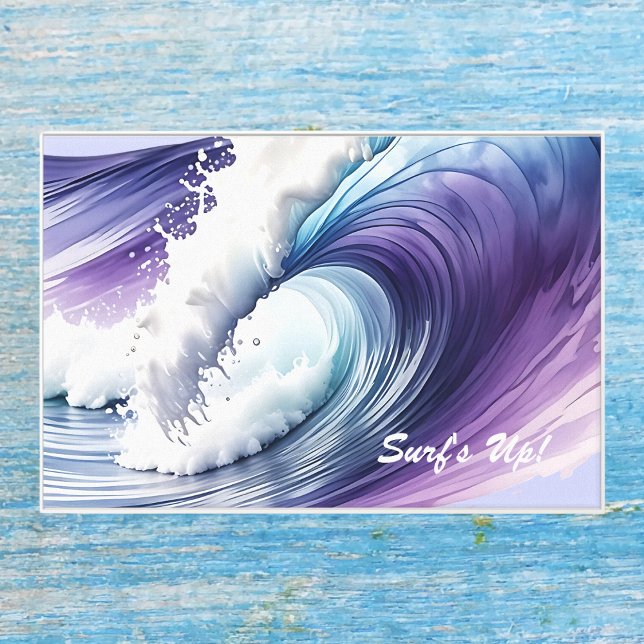 Blue White Purple Surf Sea Beach Wave  Canvas Print (Creator Uploaded)