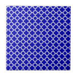 Blue White Quatrefoil Tile at Zazzle