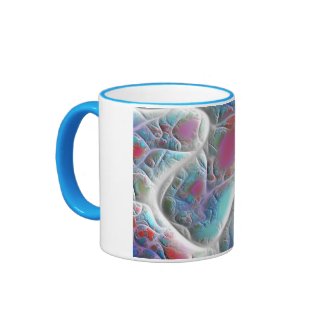 Blue & White Quilt - Magenta & Aqua Delight Mug