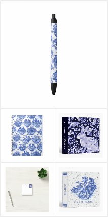 Blue White Rabbit Animal Office Notebooks Binders