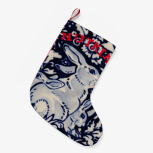 Blue & White Rabbit Bunny Pet Gift Baby Kids Xmas Small Christmas Stocking