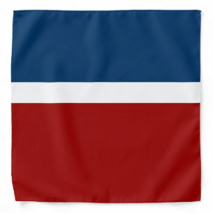 Blue White Red Color Block Style Design Bandana