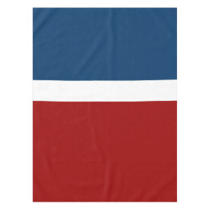 Blue White Red Color Block Style Design  Tablecloth