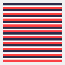 Blue White Red Striped Pattern