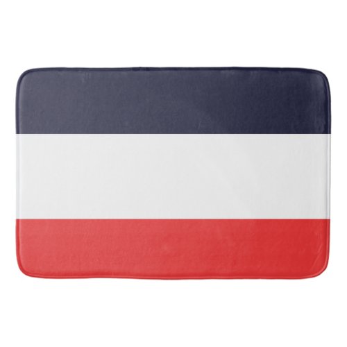 Blue White  Red Stripes Striped Bath Mat