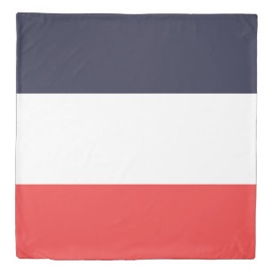 Blue White & Red Stripes Striped Duvet Cover