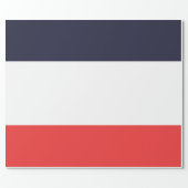 Blue White & Red Stripes Striped Party Wrapping Paper (Flat)