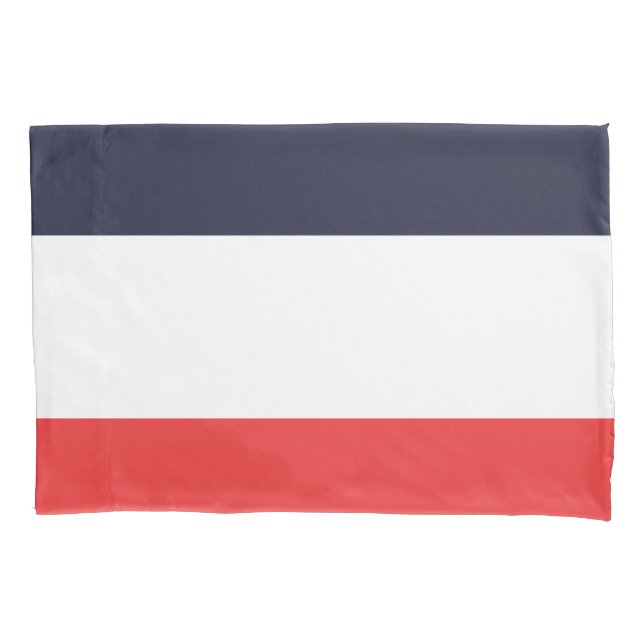 Blue White & Red Stripes Striped Pillow Case (Front)