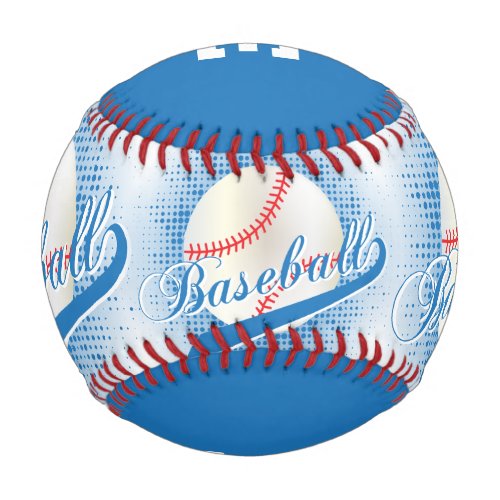 Blue  White Retro Baseball Sports