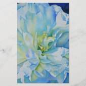 Blue white romantic peony watercolor painting (Front)