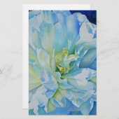 Blue white romantic peony watercolor painting (Front/Back)