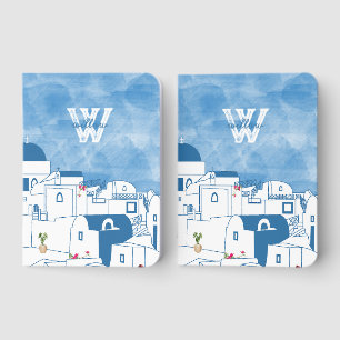 Blue White Santorini Greece Travel Journal