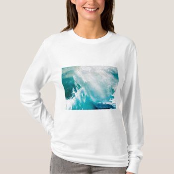 Blue White Sea Waves In The Storm T-shirt by AiLartworks at Zazzle