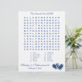 Blue, White "Search for Love" Wordsearch Game (Standing Front)