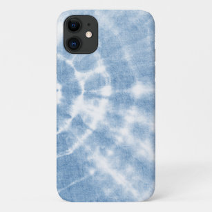 Blue White Shibori Tie Dye iPhone 11 Case