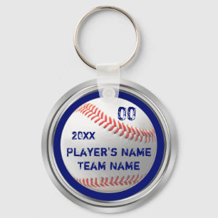 Blue, White, Silver Cheap Baseball Team Gifts Keychain