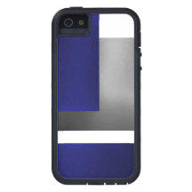 Blue White & Silver Comtemporary Iphone 5 Case