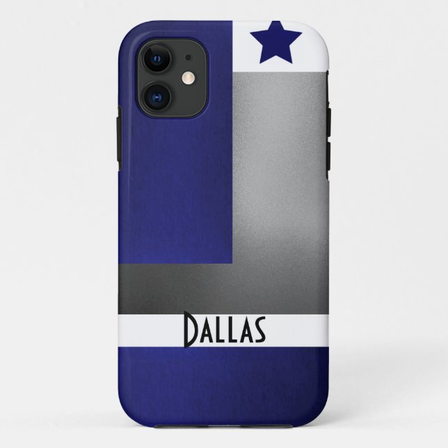 Blue White & Silver- Dallas Iphone 5 Case-2 Case-Mate iPhone Case (Back)