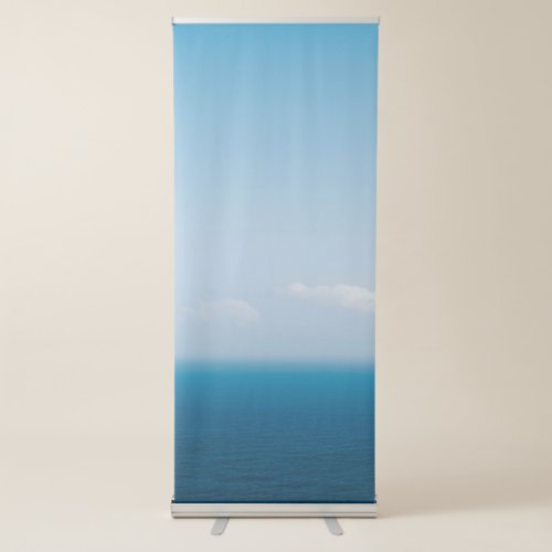 Blue White Simple Best Vertical Retractable Banner