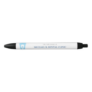 Blue White Simple Dentist logo Pen