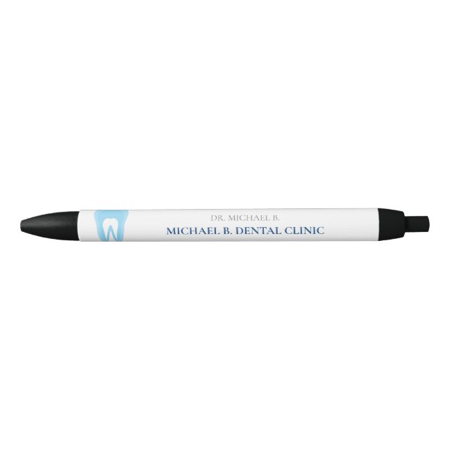 Blue White Simple Dentist logo Pen