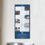 Blue & White Small Business 2025 Calendar Magnet<br><div class="desc">This stylish Professional Blue & White Small Business 2025 Calendar Magnet template is part of the Blue Business Card Designs & Marketing Items collection. It is the perfect promotional item for your small business! The white and blue design features a 2025 calendar on a light blue and white alternating background...</div>
