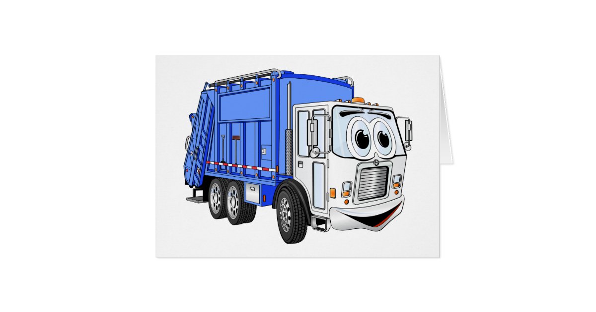 blue garbage truck