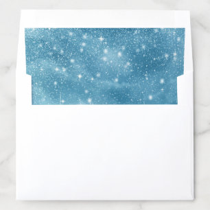 Blue & White "Snow" Envelope Liner