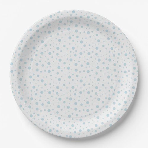 Blue White Snow Snowflake Winter Paper Plates