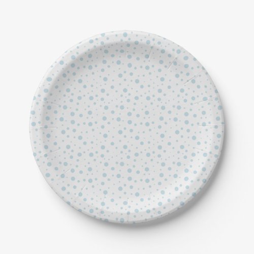 Blue White Snow Snowflake Winter Paper Plates