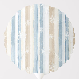 Blue White Snowflakes Christmas Balloon