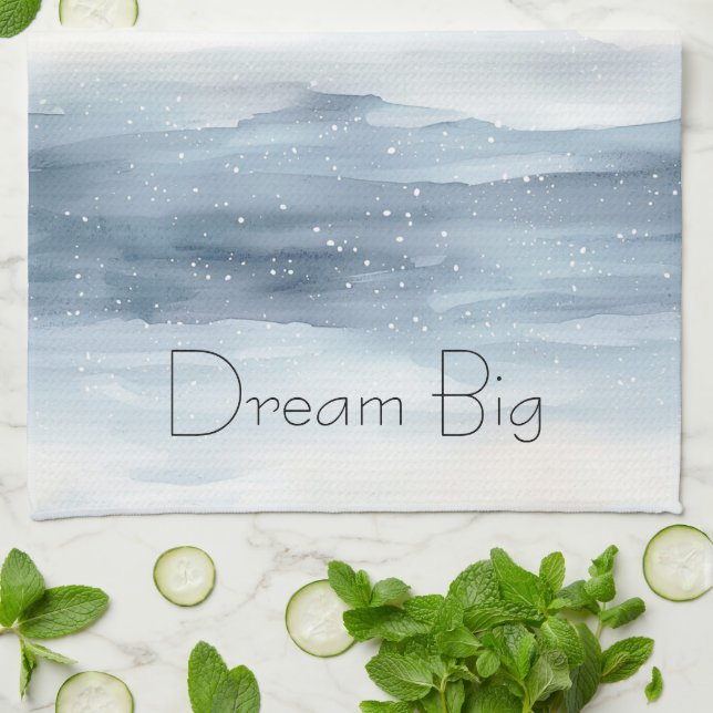 Blue White Snowflakes Kitchen Towel (Folded)