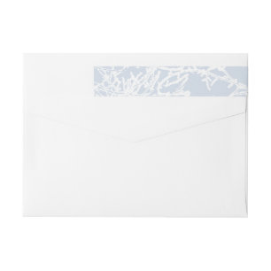Blue & White Snowy Branch Wraparound Address Label
