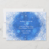 Blue & White Sparkle Cinderella Any Event Party Invitation (Back)