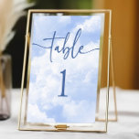 Blue White Sparkle Clouds Wedding Table Number<br><div class="desc">This is a Blue White Sparkle Clouds Wedding Table Number!</div>