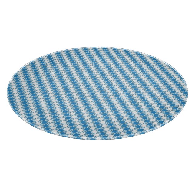 Blue-white squares background cutting board (Corner)