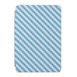 Blue-white squares background iPad mini cover