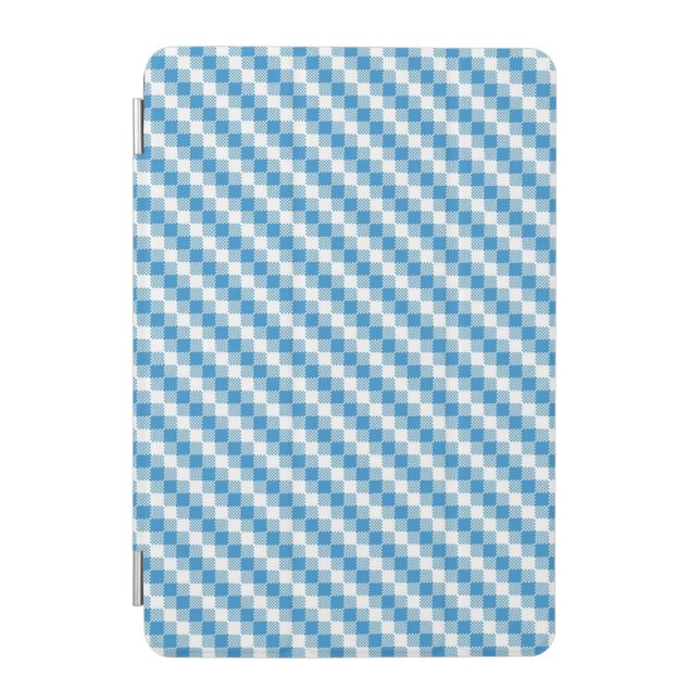 Blue-white squares background iPad mini cover (Front)